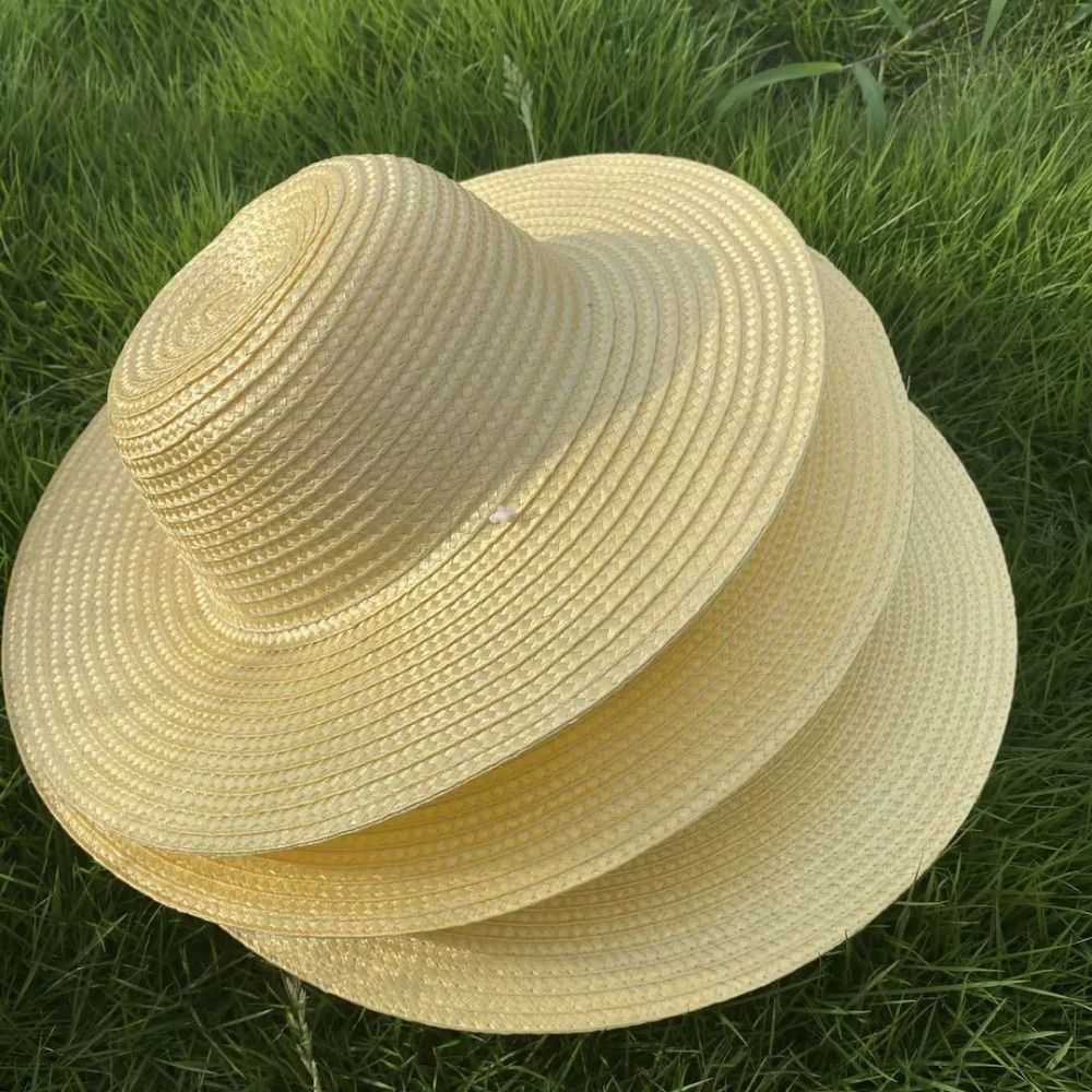 Bucket Hat Straw - Летняя широкополая соломенная шляпа с ветрозащитным